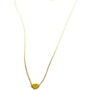 Initial “F” Gold Tone Necklace